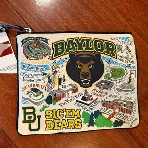 Multicolor Baylor Themed embroided pouch
